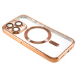 Etui do iPhone 14 Pro, Electro MagSafe, złote + Szkło na ekran