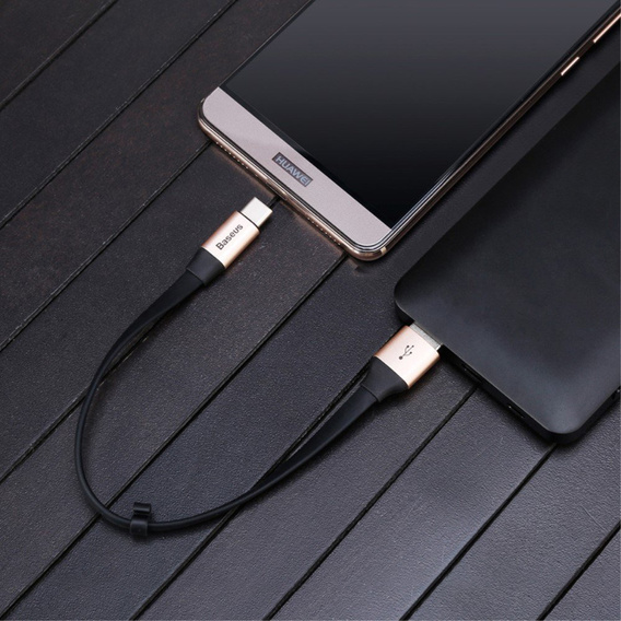 BASEUS Nimble Płaski Kabel USB Type-C 2A 23cm - Black