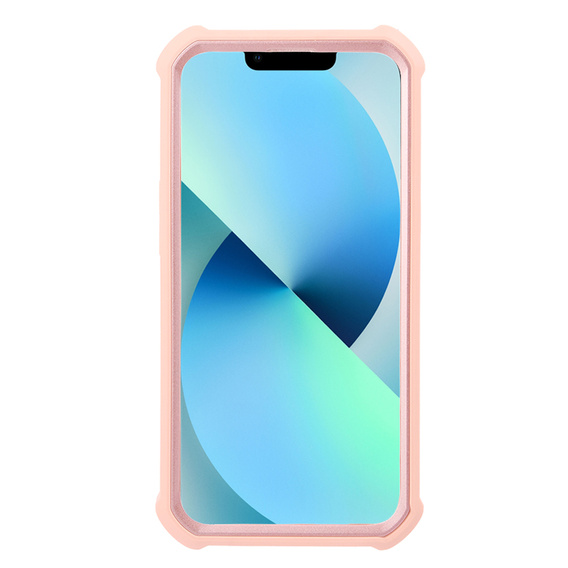 Etui pancerne do iPhone 13 Pro, Dexnor Full Body, różowe rose gold