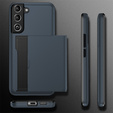 Etui do Samsung Galaxy S22, Sliding Card Holder, granatowe