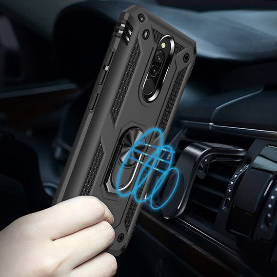 Etui pancerne do Xiaomi Redmi 8 / 8A, Nox Case Ring, czarne