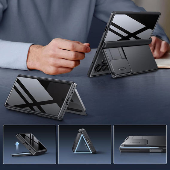 Etui do Samsung Galaxy Z Fold7, Tongate Wallet, czarne