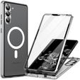 Etui Magnetic Dual Glass MagSafe do Samsung Galaxy S23, srebrne