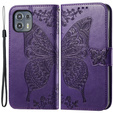 Etui z klapką do Motorola Edge 20 Lite, Butterfly, fioletowe