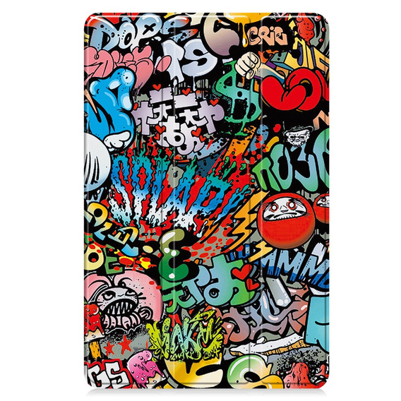 Etui z nadrukiem do Samsung Galaxy Tab S10 FE+ Plus – styl i ochrona w jednym - graffiti