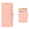 Etui z klapką do Xiaomi Poco F7 Pro, Card Slot, różowe
