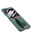 Etui GKK do Samsung Galaxy Z Flip7 FE / Z Flip6, Ring Holder, z paskiem, zielone