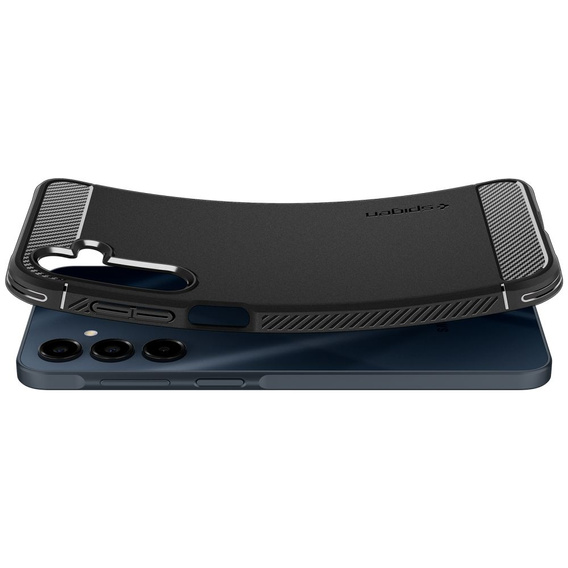 Etui Spigen do Samsung Galaxy A16 / A16 5G, Rugged Armor MagSafe, czarne + Szkło Hartowane 9H