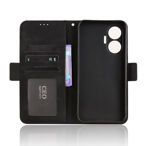 Etui z klapką do Xiaomi Poco F7, Card Slot, czarne