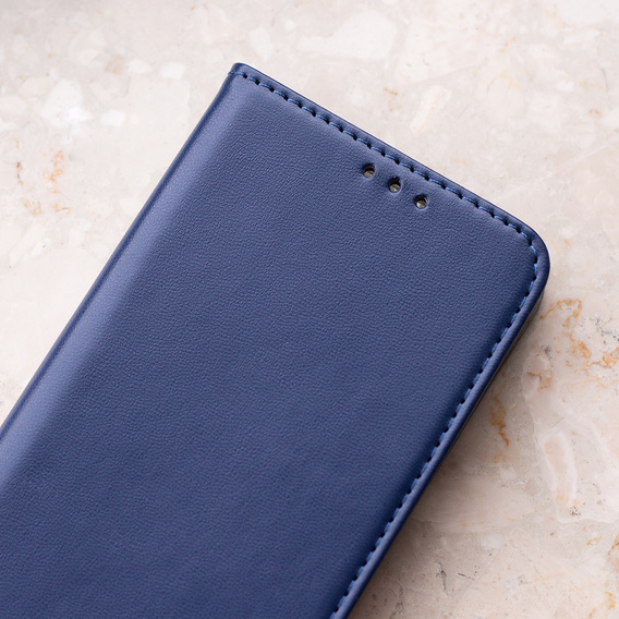 Etui z klapką do Oppo Reno 11F 5G, Smart Magnetic, granatowe + szkło 9H