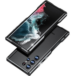 Etui LUPHIE do Samsung Galaxy S22 Ultra, Armor Bumper, czarne