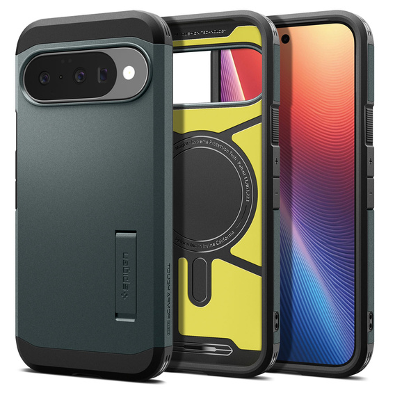 Etui Spigen do Google Pixel 10/10 Pro, Tough Armor Mag MagSafe, Abyss Green