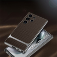 Etui do Samsung Galaxy S24 Ultra, GKK Woven Leather, kawowe