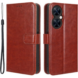 Etui z klapką do Huawei Nova 11i, Crazy Horse Wallet, brązowe