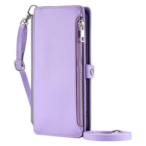 Etui z klapką do Xiaomi Redmi 14C / Xiaomi Poco C75, Wallet Zipper Pocket, fioletowe