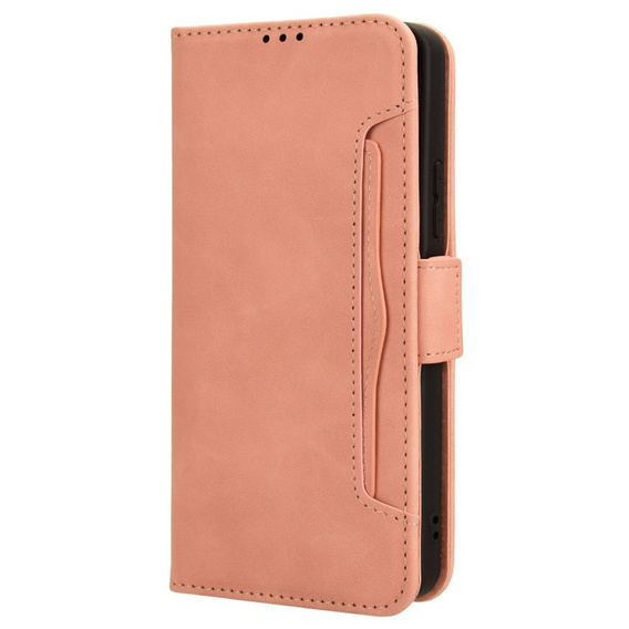 Etui z klapką do Xiaomi Redmi A3, Card Slot, różowe