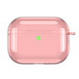 Etui silikonowe do AirPods Pro 3 z karabińczykiem, przezroczyste / różowe