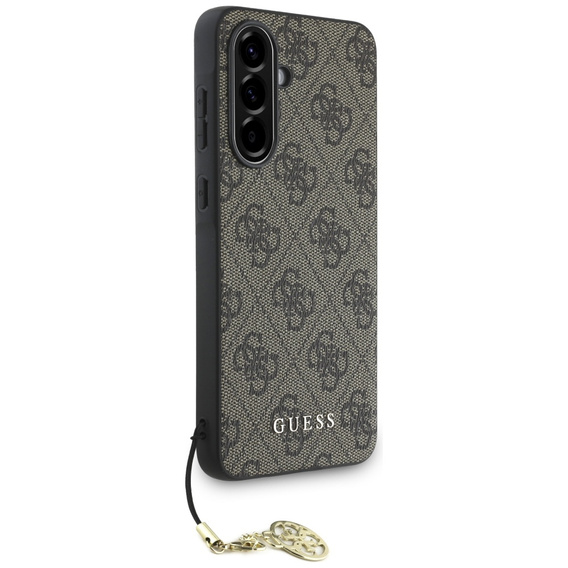 Etui GUESS do Samsung Galaxy A56, 4G Charms Collection, brązowe