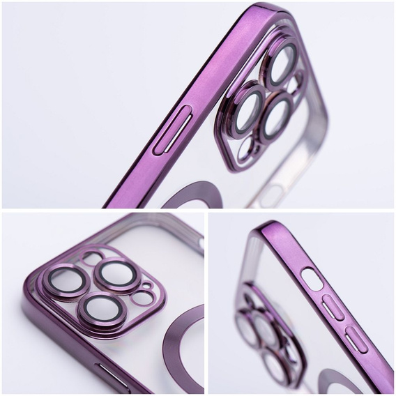 Etui do iPhone 16 Pro Max, Electro MagSafe, fioletowe + Szkło na ekran