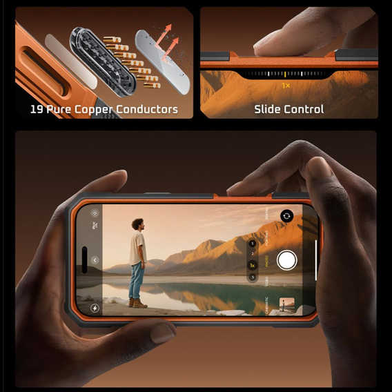 Etui Supcase do iPhone 17 Pro Max, Unicorn Beetle Grip Pro Mag, Coral