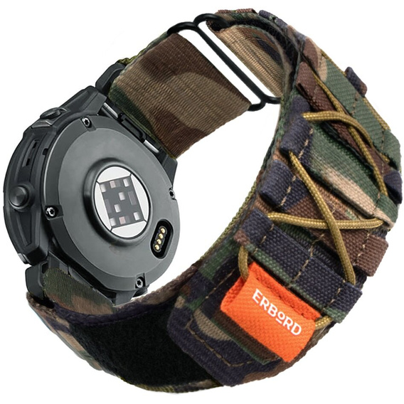 Pasek Nylonowy ERBORD Runner Quickfit do Garmin Fenix 5/6/6 PRO/7 Forerunner 965/955/945, Kamuflaż