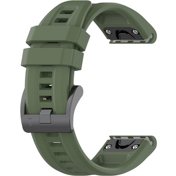 Pasek Silikonowy QuickFit 20mm do Garmin Fenix 5S/6S/7S/ 8 43mm, Ciemnozielony