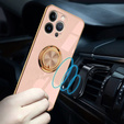 Etui do iPhone 14 Pro Max, Electro Ring, jasnoróżowe