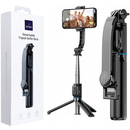 WiWU Wi-SE001 Selfie Stick Tripod + Pilot Bluetooth, czarny