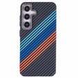 Etui do Samsung Galaxy S25, Carbon Fiber MagSafe, granatowe