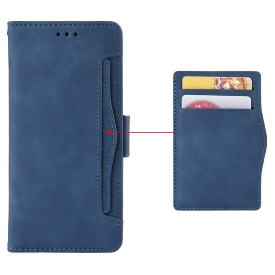 Etui z klapką do T Phone 2 5G, Card Slot, granatowe