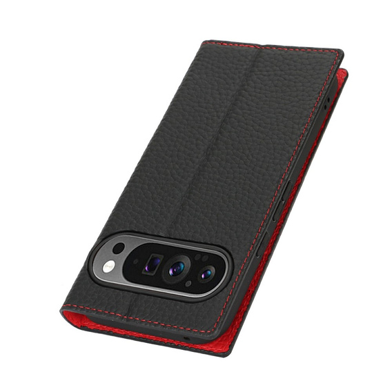 Etui z klapką do Google Pixel 10 / 10 Pro, Litchi Skin Grain, czarne