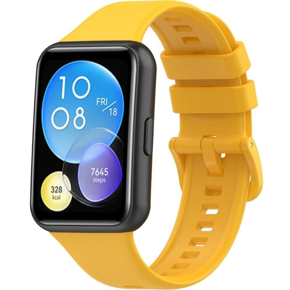 Pasek Silikonowy do Huawei Watch Fit 2, Żółty