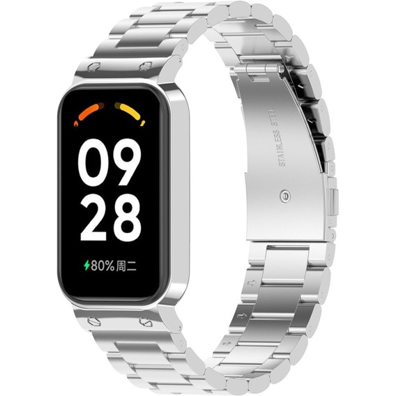 Bransoleta do Xiaomi Redmi Smart Band 2 / Xiaomi Smart Mi Band 8 Active, Srebrna