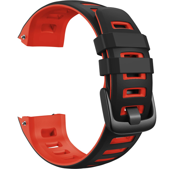 Pasek silikonowy dwukolorowy do Garmin Instinct – czerwono-czarny