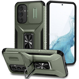 Etui do Samsung Galaxy A54 5G, pancerne Slide Ring, zielone