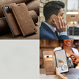 Etui CASEME do Samsung Galaxy S20 FE, Leather Wallet Case, brązowe