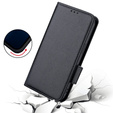 Etui z klapką do Xiaomi Redmi Note 12 5G / POCO X5 5G, Wallet Litchi Magnet, czarne