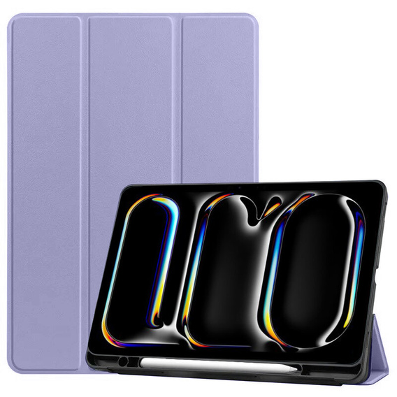 Etui do iPad Pro 11" 2024 (5 gen.), Smartcase z miejscem na rysik, fioletowe