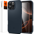 Etui Spigen do iPhone 16 Pro, Thin Fit Mag, granatowe + Szkło
