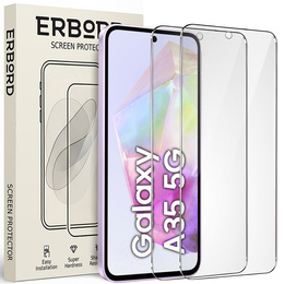 2x Szkło Hartowane do Samsung Galaxy A35 5G, ERBORD 9H Hard Glass, szybka