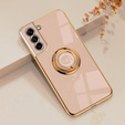Etui do Samsung Galaxy S21 FE, Electro Ring, różowe