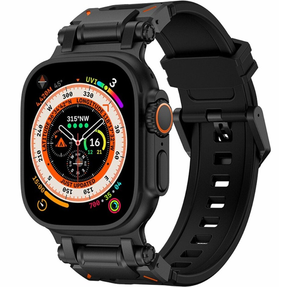Pasek ERBORD ProTech do Apple Watch 1/2/3/4/5/6/7/8/9/10/11/SE Ultra 1/2/3 42/44/45/46/49mm, Czarny