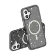 Etui do iPhone 17, do MagSafe, brokatowe, półprzezroczyste czarne