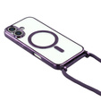 Etui do iPhone 17, Electro MagSafe, fioletowe + Smycz