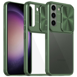 Etui do Samsung Galaxy S23 Plus, Slide Camera, zielone