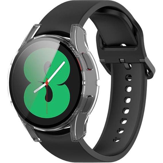 2w1 Etui + Szkło Hartowane do Samsung Galaxy Watch 4 40mm, Przezroczyste