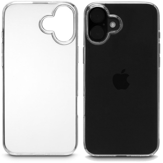 Etui do iPhone 16, ERBORD Slim, przezroczyste + Szkło 9H