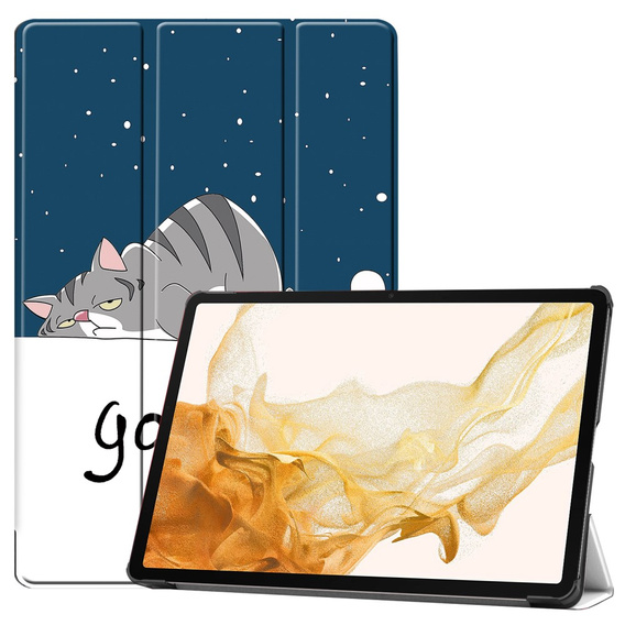 Etui do Samsung Galaxy Tab S9 Plus, Smartcase, sleeping cat