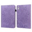 Etui z klapką do Lenovo Pad M9, flower, fioletowe