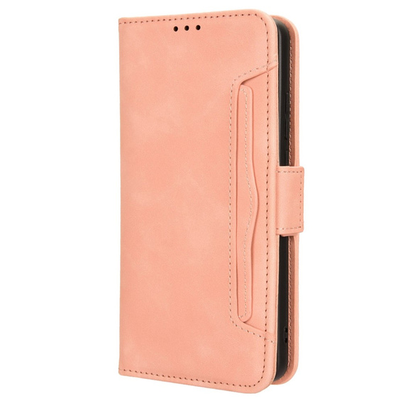 Etui z klapką do Motorola Moto G24 / G24 Power / G04, Card Slot, różowe